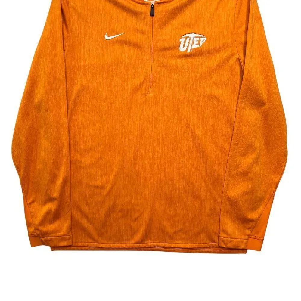 Nike Dri-Fit Men's Size Lage‎ UTEP Embroidered 1/2 Zip Performance Pullover